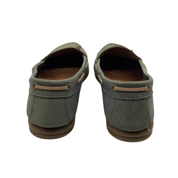 Eric Michael Green Leather Tassel Loafers Women EU 40 Comfy Casual Slip-On Shoe - Picture 3 of 5